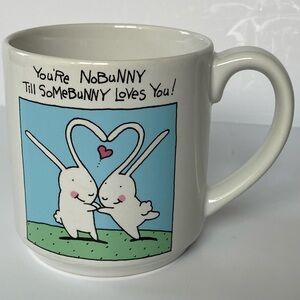 Vintage Bunny Mug Love Heart Valentines Day Easter EUC Carlton Cards Bunnies
